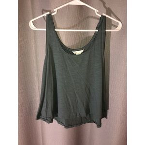 Green H&M Basic Crop Top